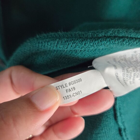 J. Crew Factory Green Knit Sweater Blazer Jacket Cotton Women's Size Medium - Picture 10 of 10